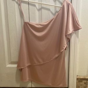 One shoulder WHBM silky top, xs